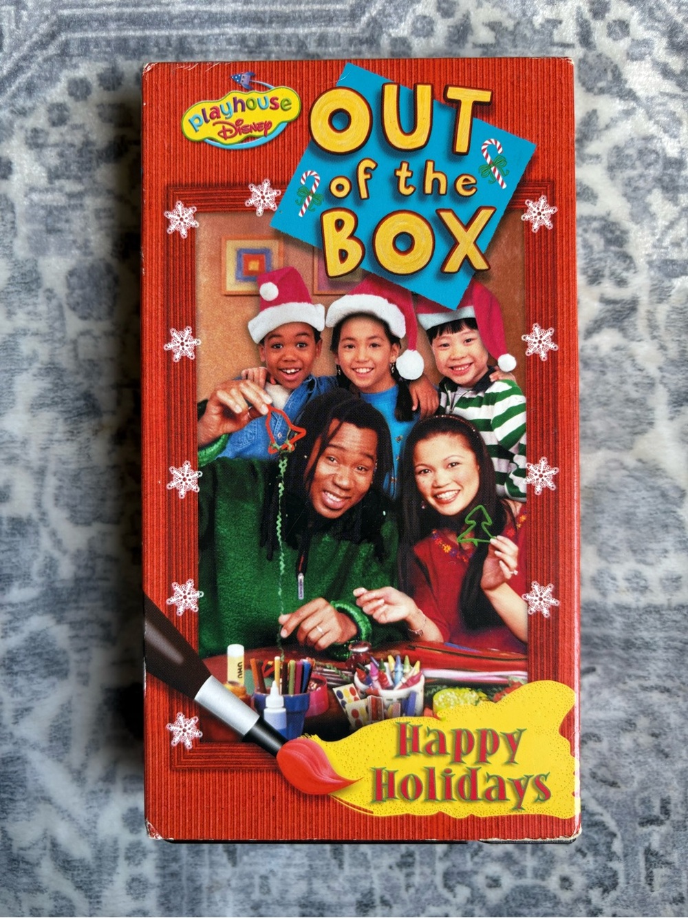 RARE Playhouse Disney OUT OF THE BOX Happy Holidays VHS (2000) w/ Sleeve